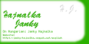 hajnalka janky business card